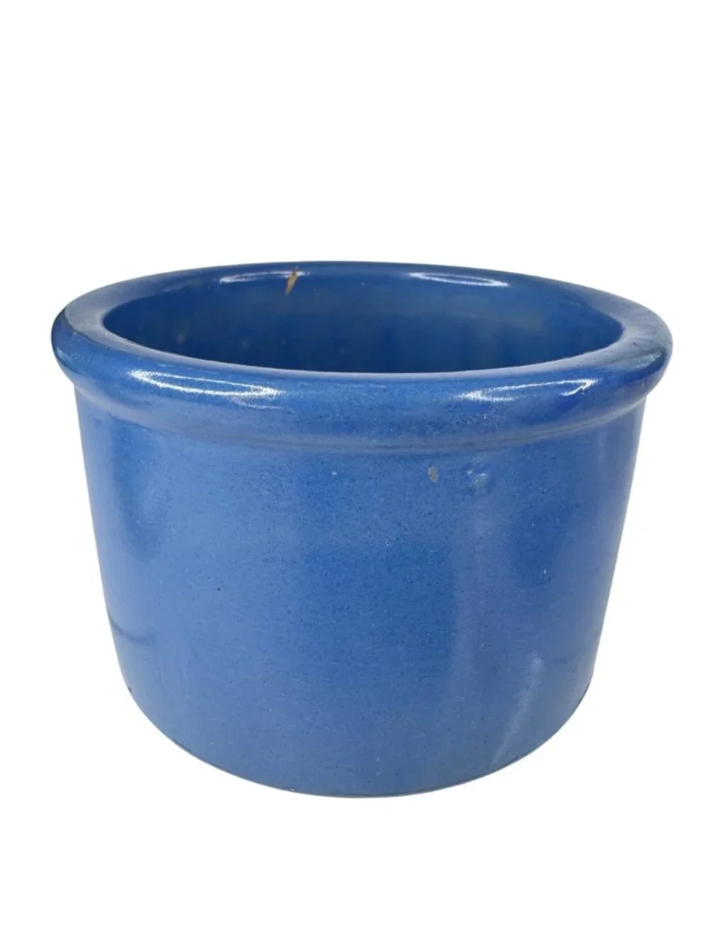 Ewald Bros. Sanitary Dairy Blue Ceramic Butter Crock 5" Golden Guernsey MN Vtg - Picture 11 of 12